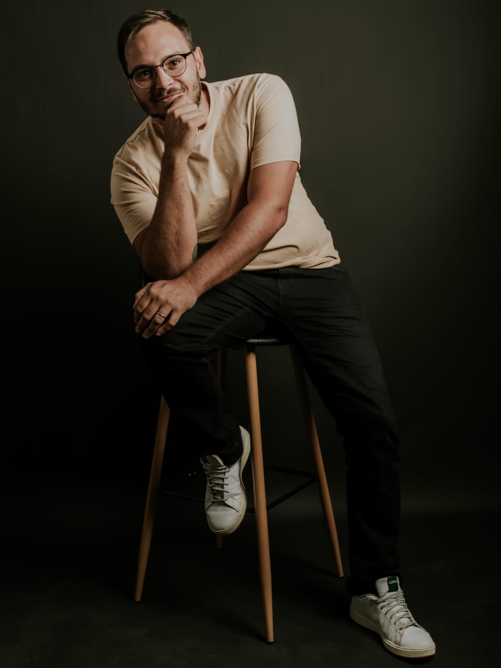Igor Obradović, the photographer behind SilentFrame, seated in the studio
